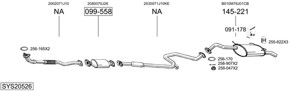 Sistema de gases de escape Nissan PRIMERA Hatchback
