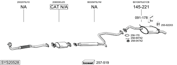 Sistema de gases de escape Nissan PRIMERA Hatchback