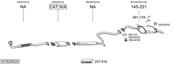 Sistema de gases de escape Nissan PRIMERA