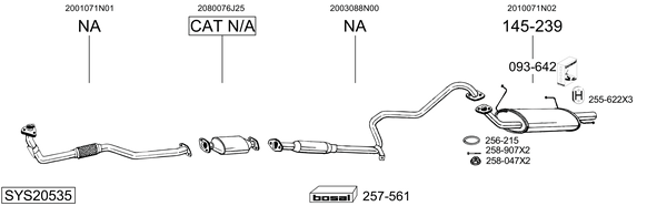 Sistema de gases de escape Nissan PRIMERA Traveller