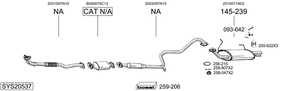 Sistema de gases de escape Nissan PRIMERA Traveller
