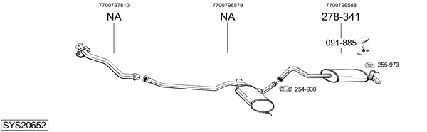 Sistema de gases de escape Renault 21
