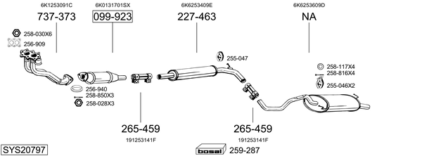 Sistema de gases de escape Seat IBIZA II