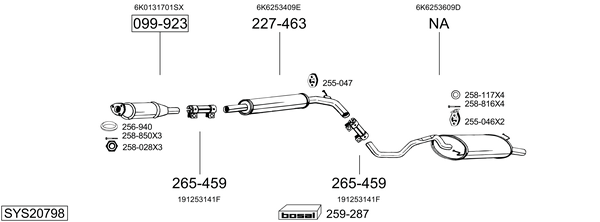 Sistema de gases de escape Seat IBIZA II