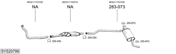 Sistema de gases de escape Seat IBIZA I