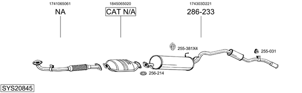 Sistema de gases de escape Toyota 4 RUNNER II