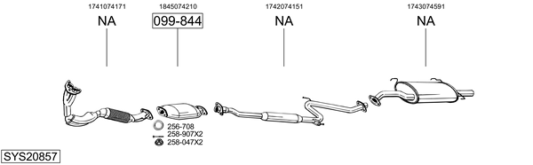 Sistema de gases de escape Toyota CAMRY Estate