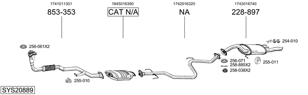 Sistema de gases de escape Toyota COROLLA