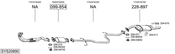 Sistema de gases de escape Toyota COROLLA