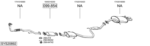 Sistema de gases de escape Toyota COROLLA Liftback