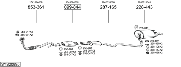 Sistema de gases de escape Toyota COROLLA
