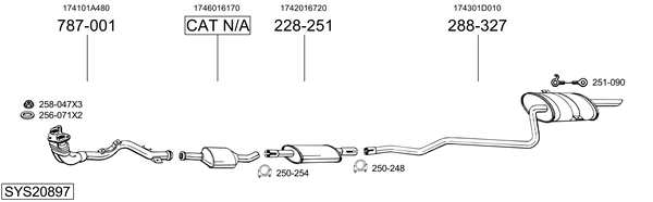 Sistema de gases de escape Toyota COROLLA