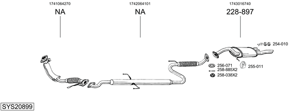 Sistema de gases de escape Toyota COROLLA Compact · Toyota COROLLA Liftback