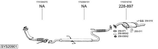 Sistema de gases de escape Toyota COROLLA
