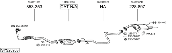 Sistema de gases de escape Toyota COROLLA