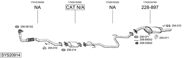 Sistema de gases de escape Toyota COROLLA Station Wagon