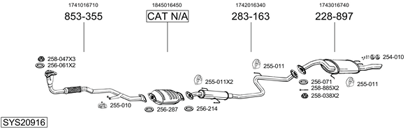 Sistema de gases de escape Toyota COROLLA Station Wagon