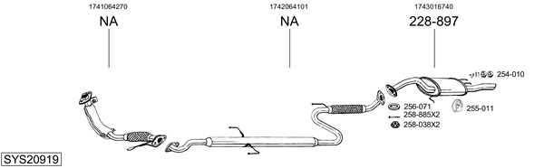 Sistema de gases de escape Toyota COROLLA Station Wagon