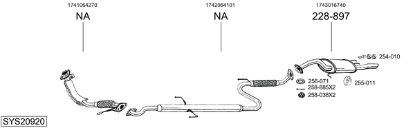 Sistema de gases de escape Toyota COROLLA Station Wagon