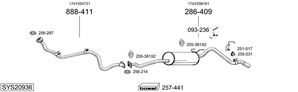 Sistema de gases de escape Toyota HILUX V Pickup