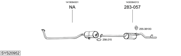 Sistema de gases de escape Suzuki ALTO Hatchback Van