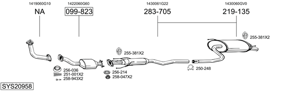 Sistema de gases de escape Suzuki BALENO