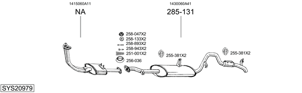 Sistema de gases de escape Suzuki VITARA
