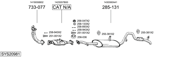 Sistema de gases de escape Suzuki VITARA