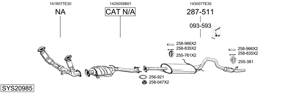 Sistema de gases de escape Suzuki VITARA