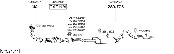 Sistema de gases de escape Suzuki VITARA