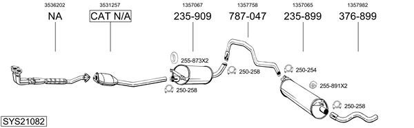 Sistema de gases de escape Volvo 240