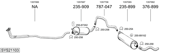 Sistema de gases de escape Volvo 240
