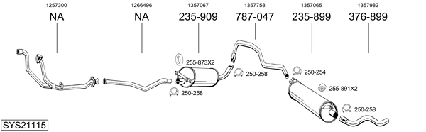 Sistema de gases de escape Volvo 240