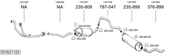 Sistema de gases de escape Volvo 240