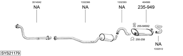 Sistema de gases de escape Volvo 760