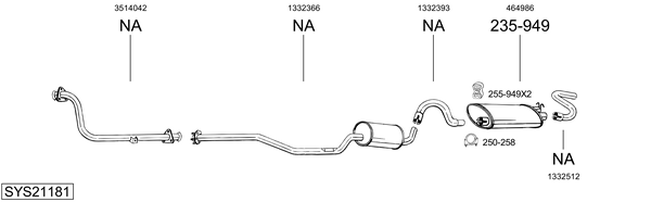 Sistema de gases de escape Volvo 760