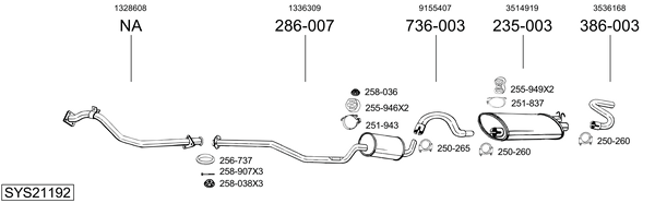 Sistema de gases de escape Volvo 760