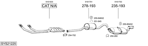 Sistema de gases de escape Volvo S90 I