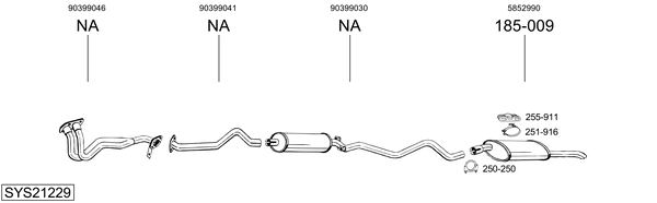 Sistema de gases de escape Vauxhall ASTRA Estate