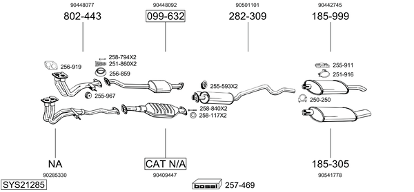 Sistema de gases de escape Vauxhall ASTRA Mk III Hatchback