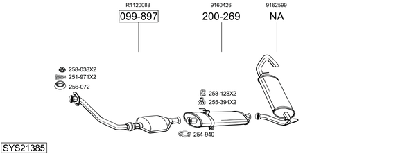 Sistema de gases de escape Vauxhall MOVANO Mk I Chassis/Cab
