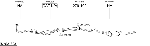 Sistema de gases de escape Vauxhall NOVA Saloon