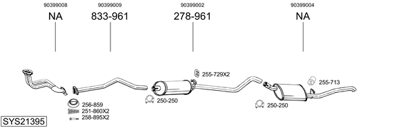 Sistema de gases de escape Vauxhall NOVA Saloon