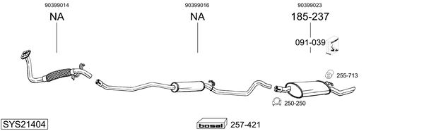 Sistema de gases de escape Vauxhall NOVA Hatchback