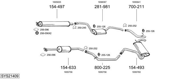Sistema de gases de escape Ford FOCUS III