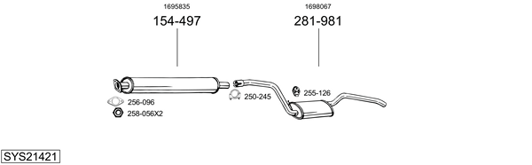 Sistema de gases de escape Ford FOCUS III Saloon