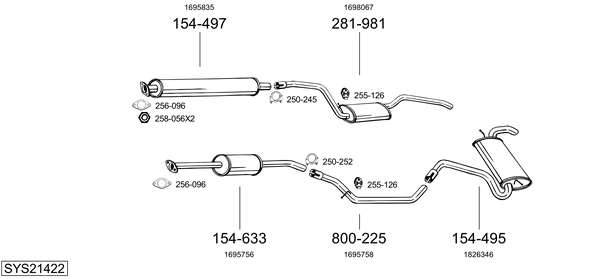 Sistema de gases de escape Ford FOCUS III Saloon