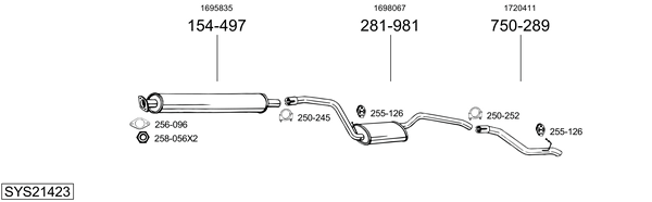 Sistema de gases de escape Ford FOCUS III Turnier