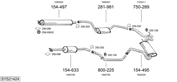 Sistema de gases de escape Ford FOCUS III Turnier