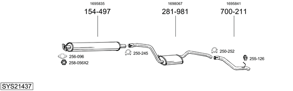 Sistema de gases de escape Ford FOCUS III Hatchback Van